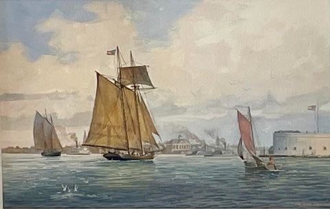 Charleston Harbor Scene 1861